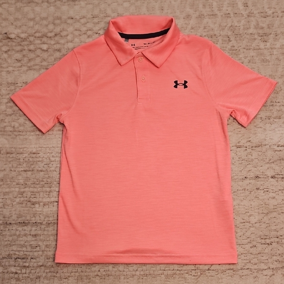 Under Armour Boys' Pink Performamce Polo Shirt - Picture 1 of 5